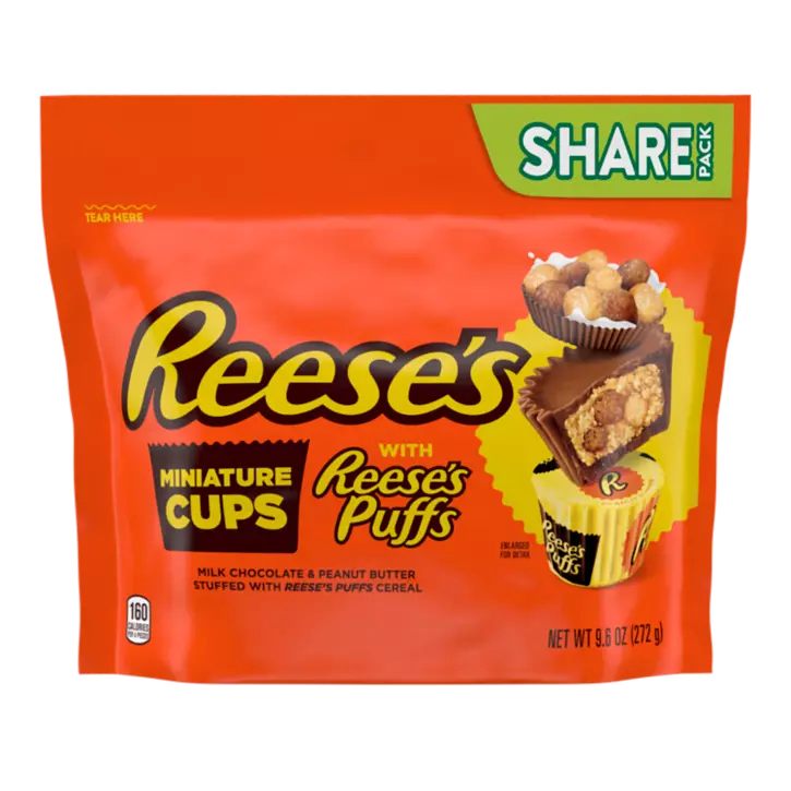 REESE'S Big Cup with REESE'S PUFFS Cereal Milk Chocolate Miniatures ...